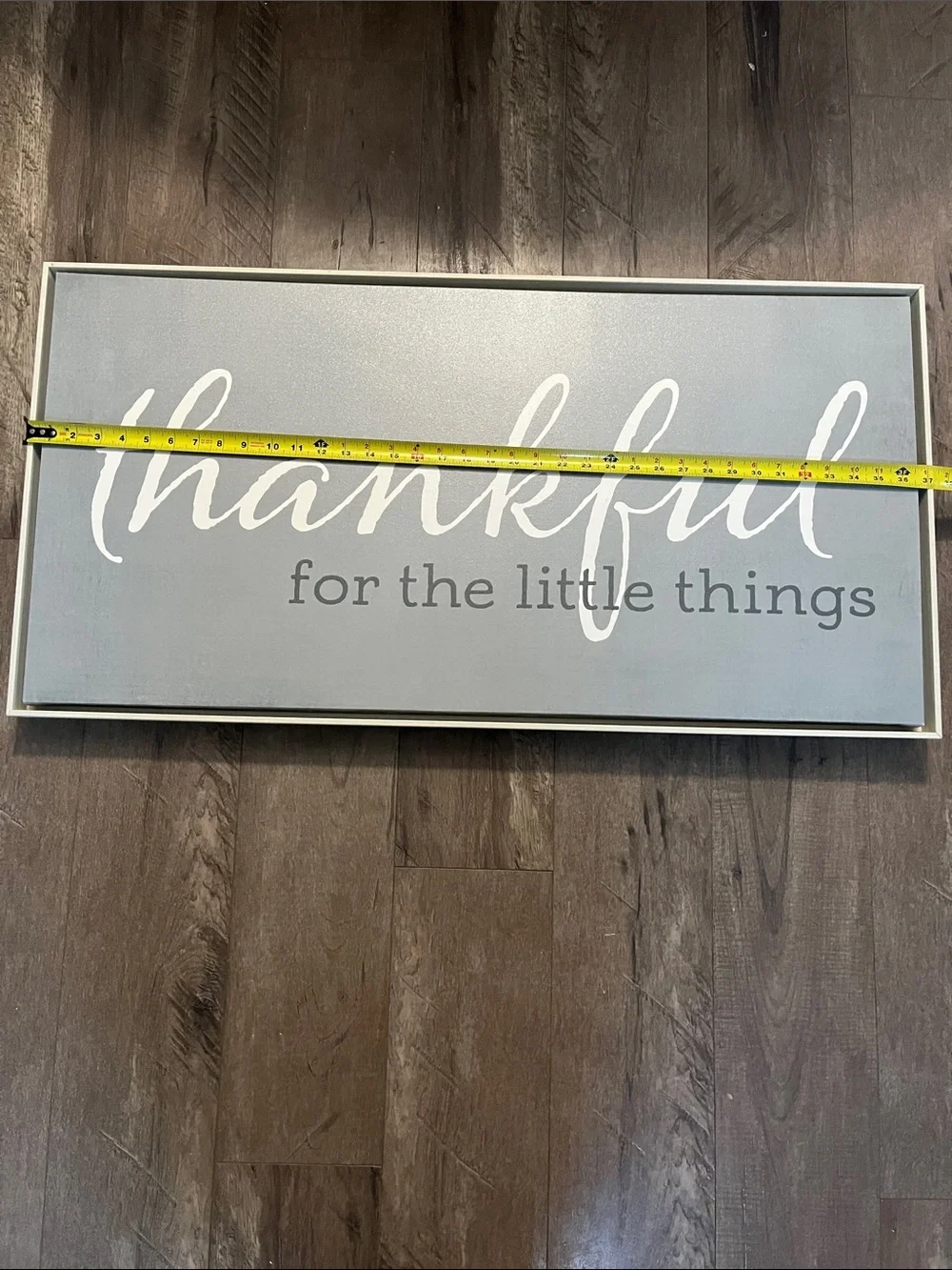 Hobby Lobby Thankful Wall Art in Gray and White